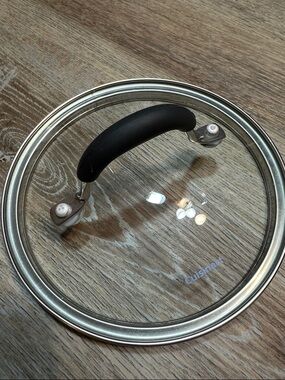 Cuisinart 7 inch (6 1/8 inner) Glass Pot Lid with Black Handle